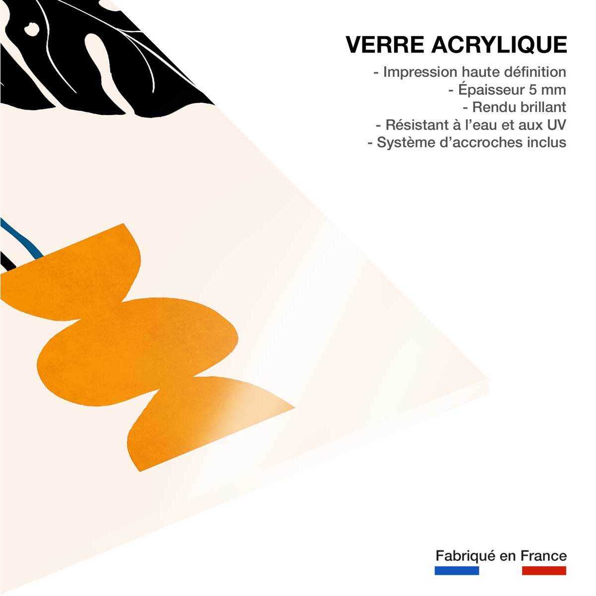 Tableau graphique plante en pot Tableau plexiglas