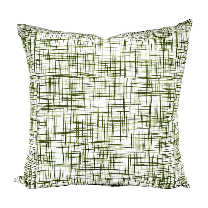 White & White N.4 cuscini arredo 40x40 con federa Tie and dye green