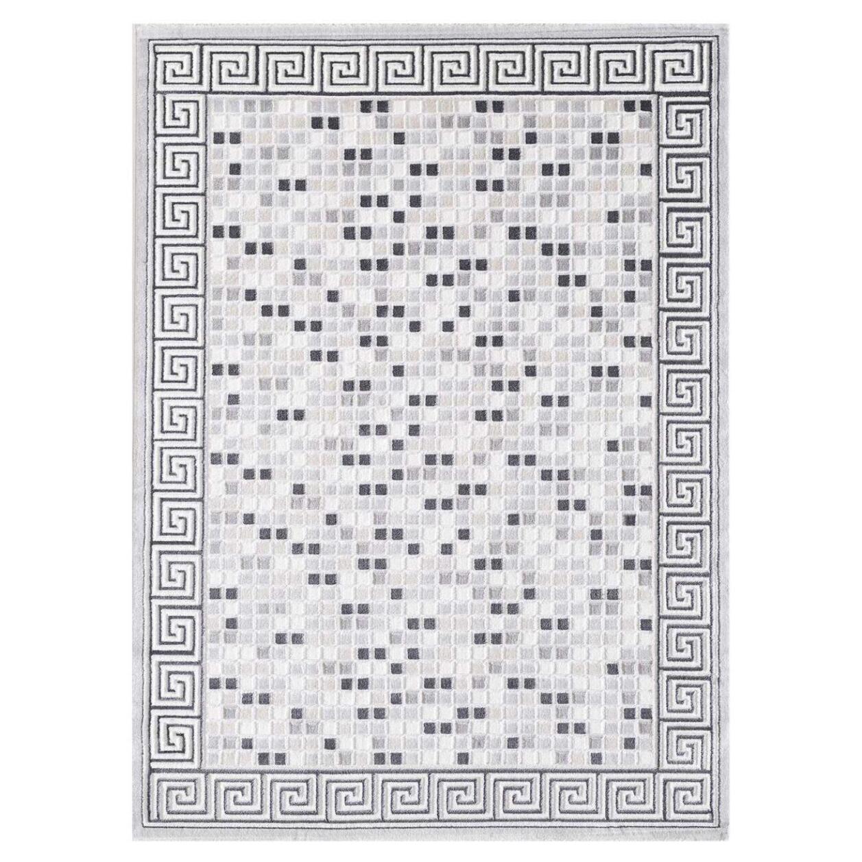 Tapis salon et chambre tissé motif géométrique TUJA
