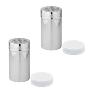 Ensemble de 2 Saupoudreuses de cuisine avec couvercle 13 cm Fackelmann Divers