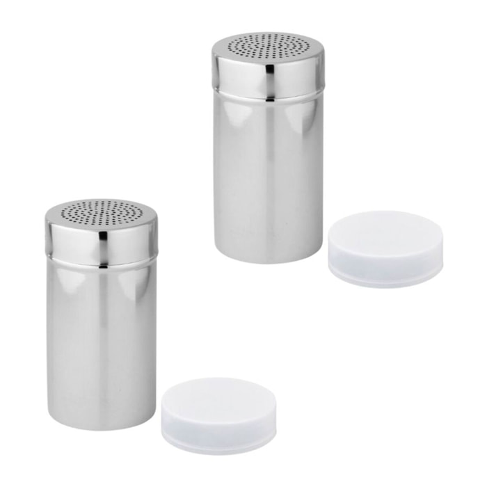 Ensemble de 2 Saupoudreuses de cuisine avec couvercle 13 cm Fackelmann Divers