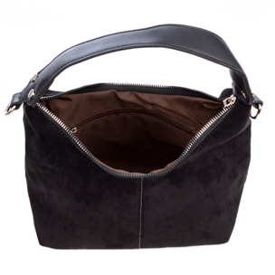 Atina bolso bandolera de piel auténtica gamuza.