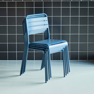 Chaise de jardin acier (lot de 4) AMÉLIA