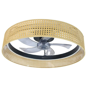 Cecotec Ventilatore da soffitto con luce EnergySilence LampAero 600 Beige Design
