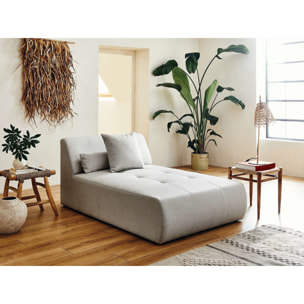 Onyx - canapé modulable panoramique d'angle gauche 7 places - en tissu - Gris clair