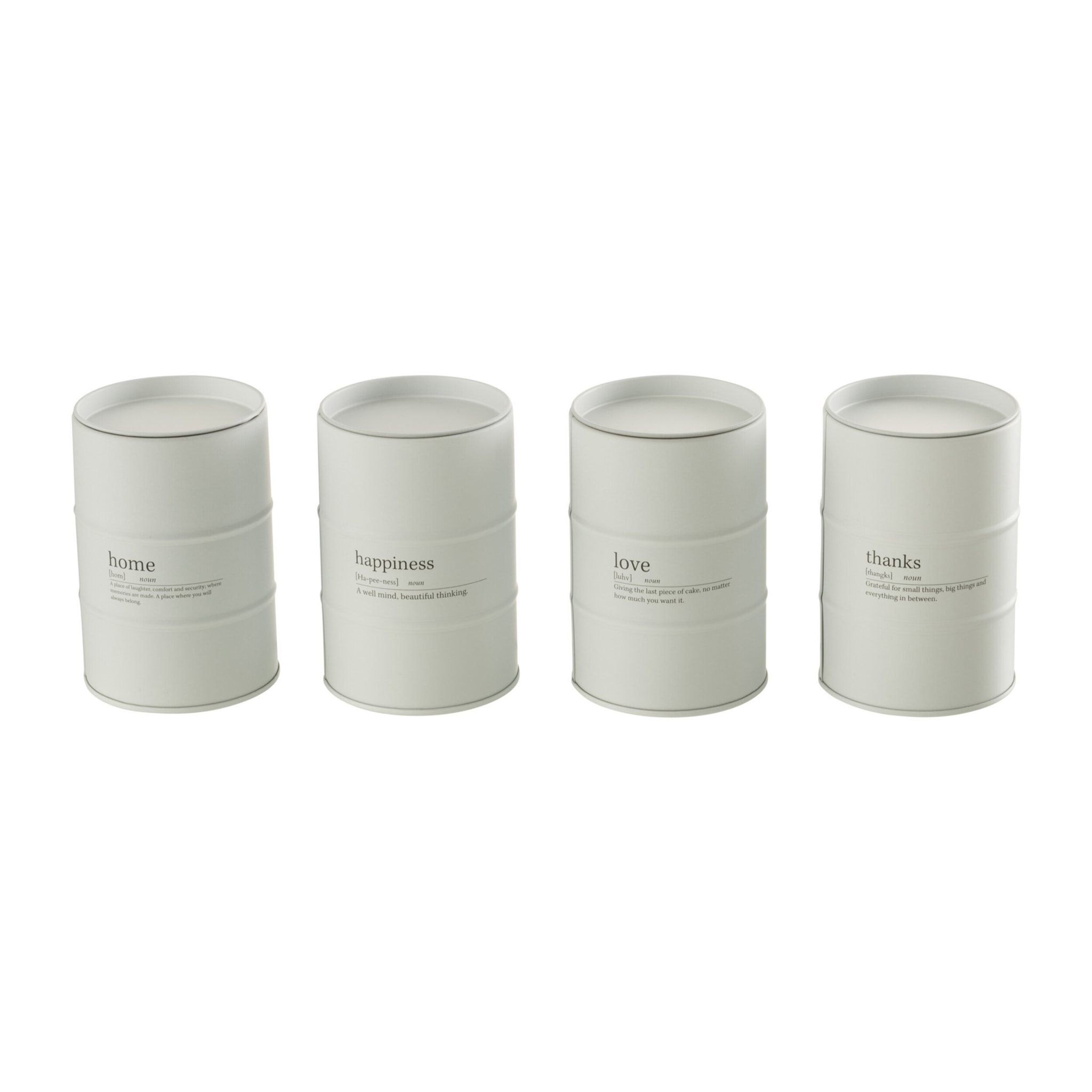 J-Line bougies parfumées Quote EN-FR - blanc - 55H - 4 pcs