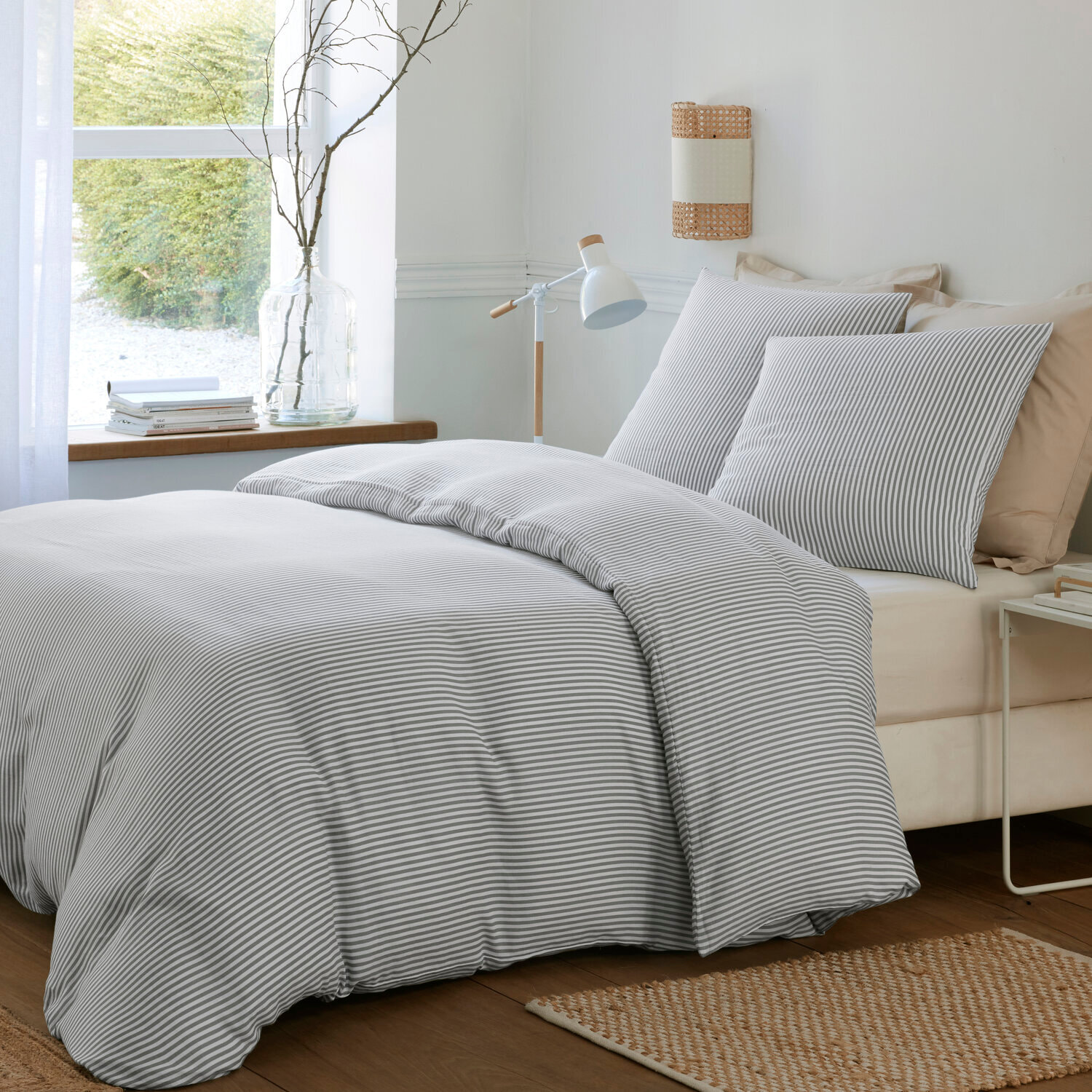 Parure housse de couette imprimé 100% gaze de coton - laya