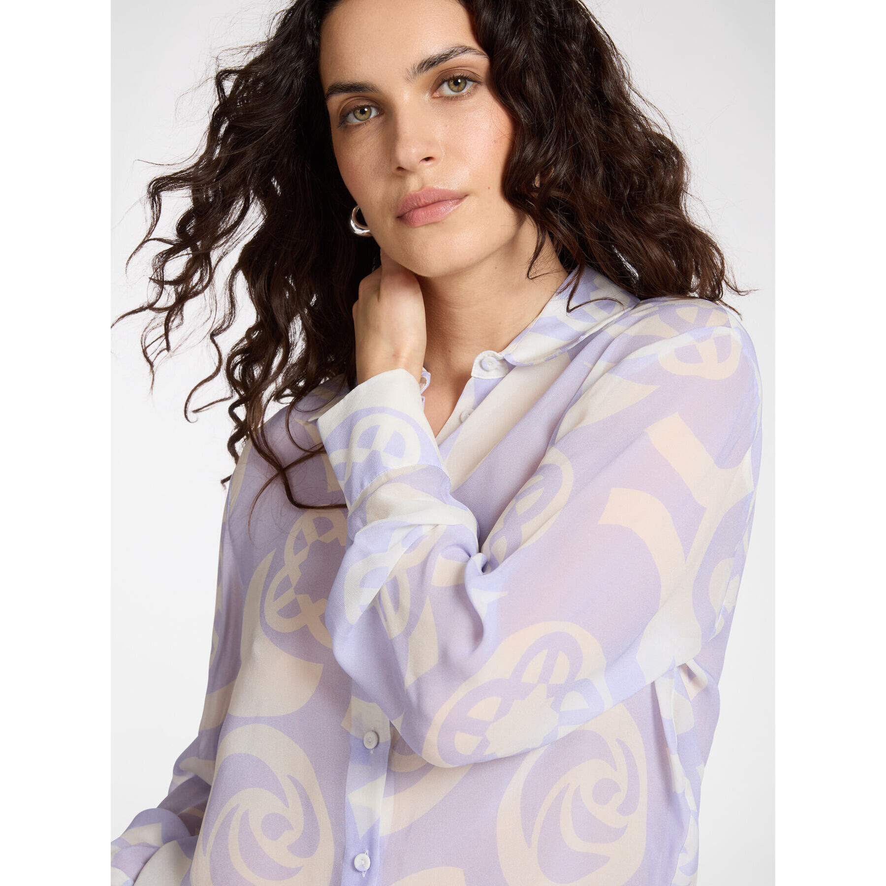 Elena Mirò - Camicia in viscosa stampata - Viola