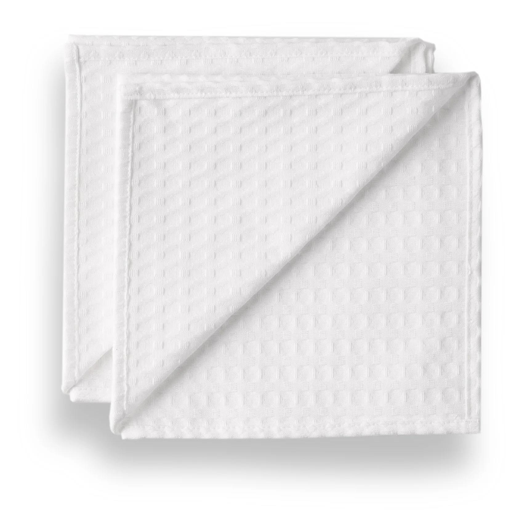 Pack 2 serviette Waffle Blanc 45x45 cm