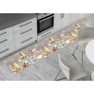 Tappeto Passatoia Cucina Antiscivolo Bunny Easter