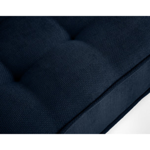 Marisol - pouf modulable - velours texturé - Bleu