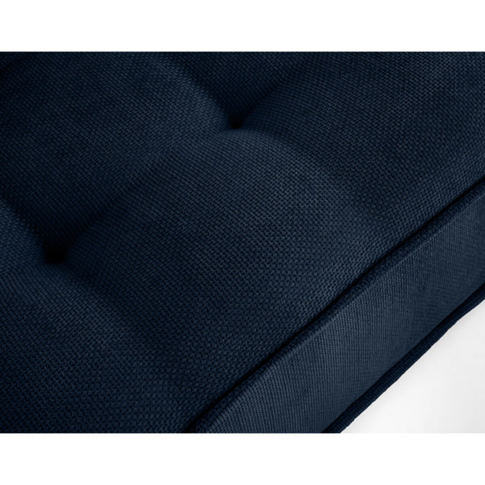 Marisol - pouf modulable - velours texturé - Bleu