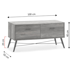 Mueble TV Clavel 2 cajones Color Rustic