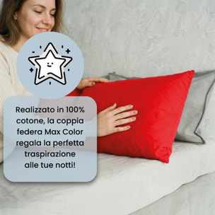 COPPIA FEDERE MAX COLOR, 100% Cotone, Made in Italy - ROSSO