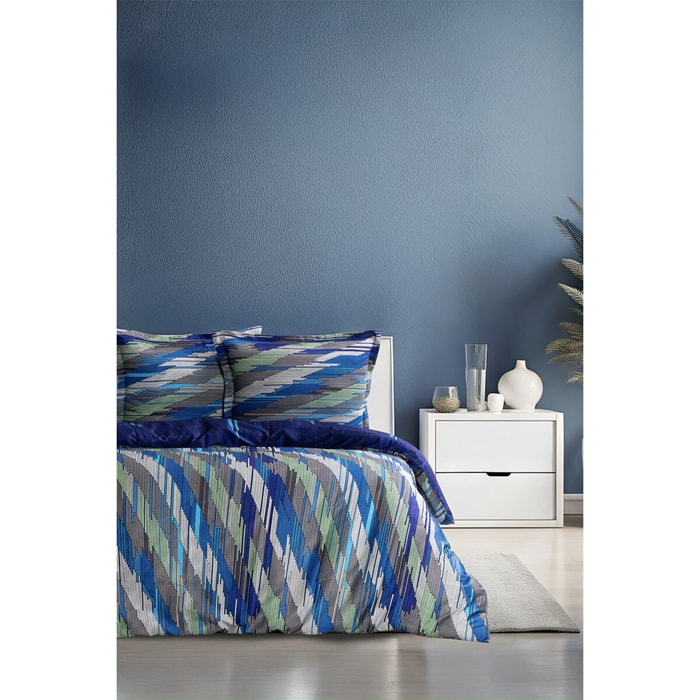 Housse de couette + taie(s) oreiller satin de coton "Neron"