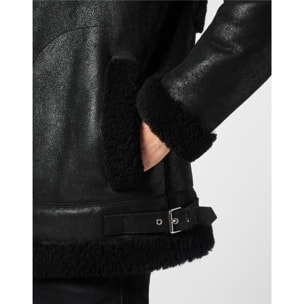 PHILIPP PLEIN Leather Fitted Biker