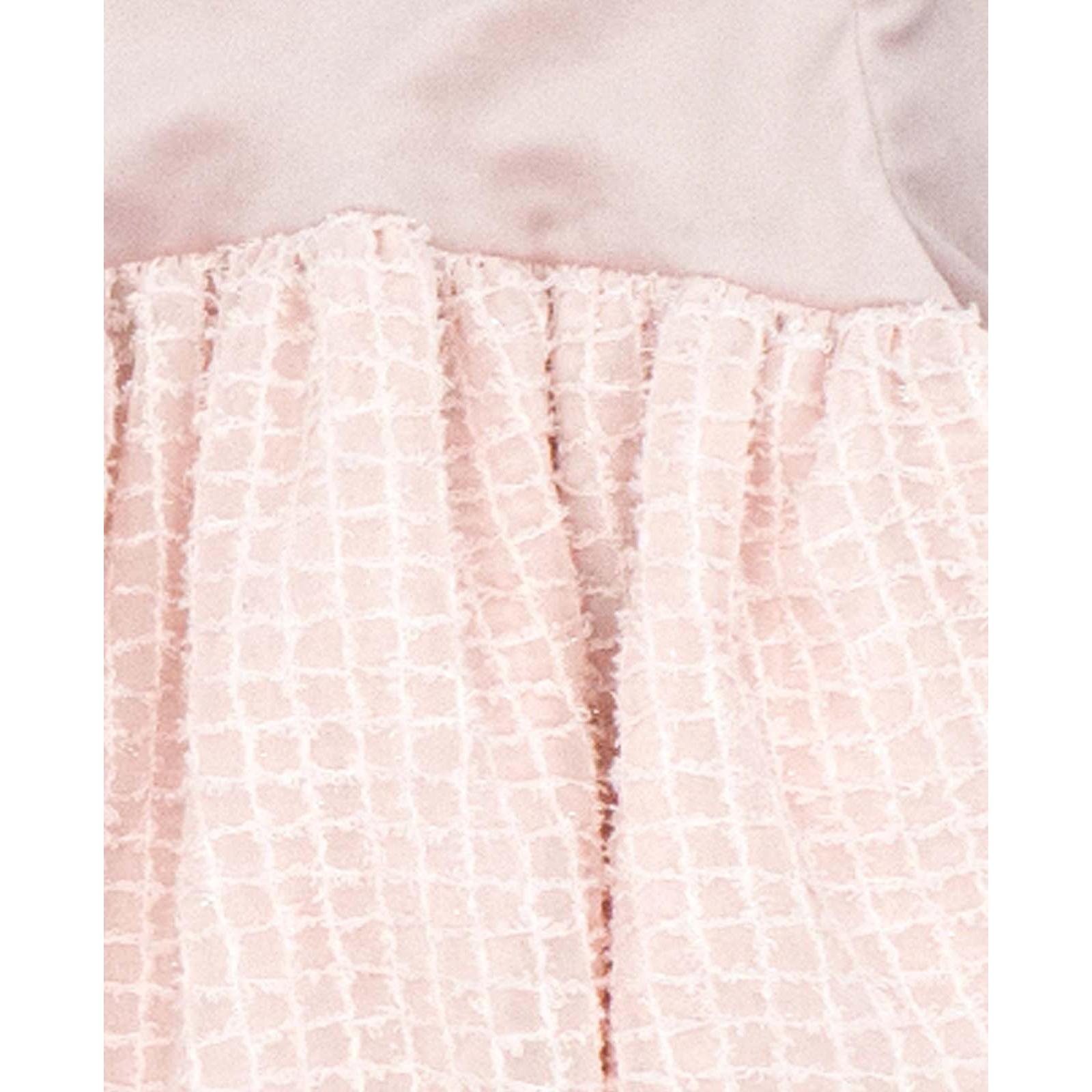 Vestido terciopelo rosa con vuelo de gasa