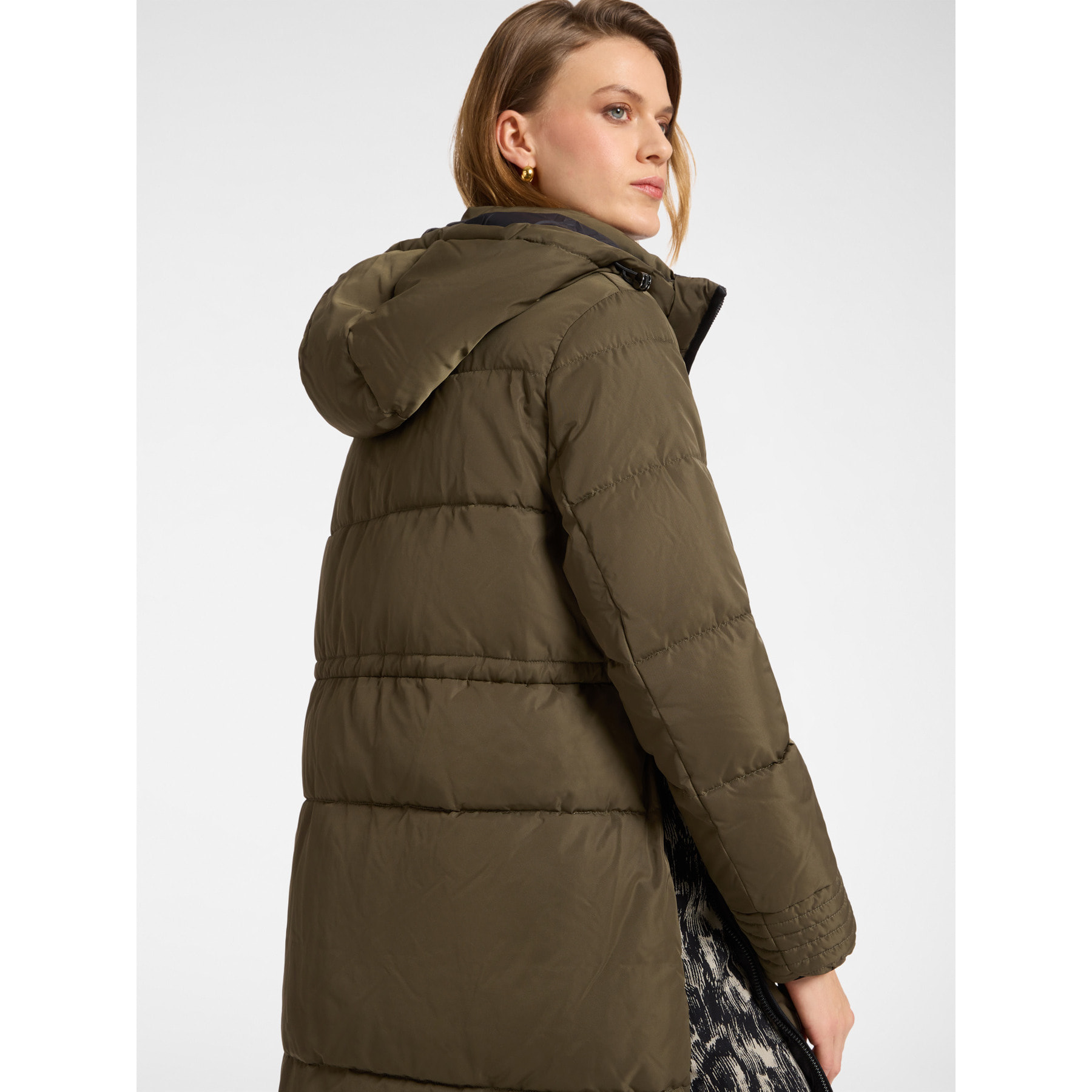 Elena Mirò - Parka trapuntato con cappuccio - Verde militare