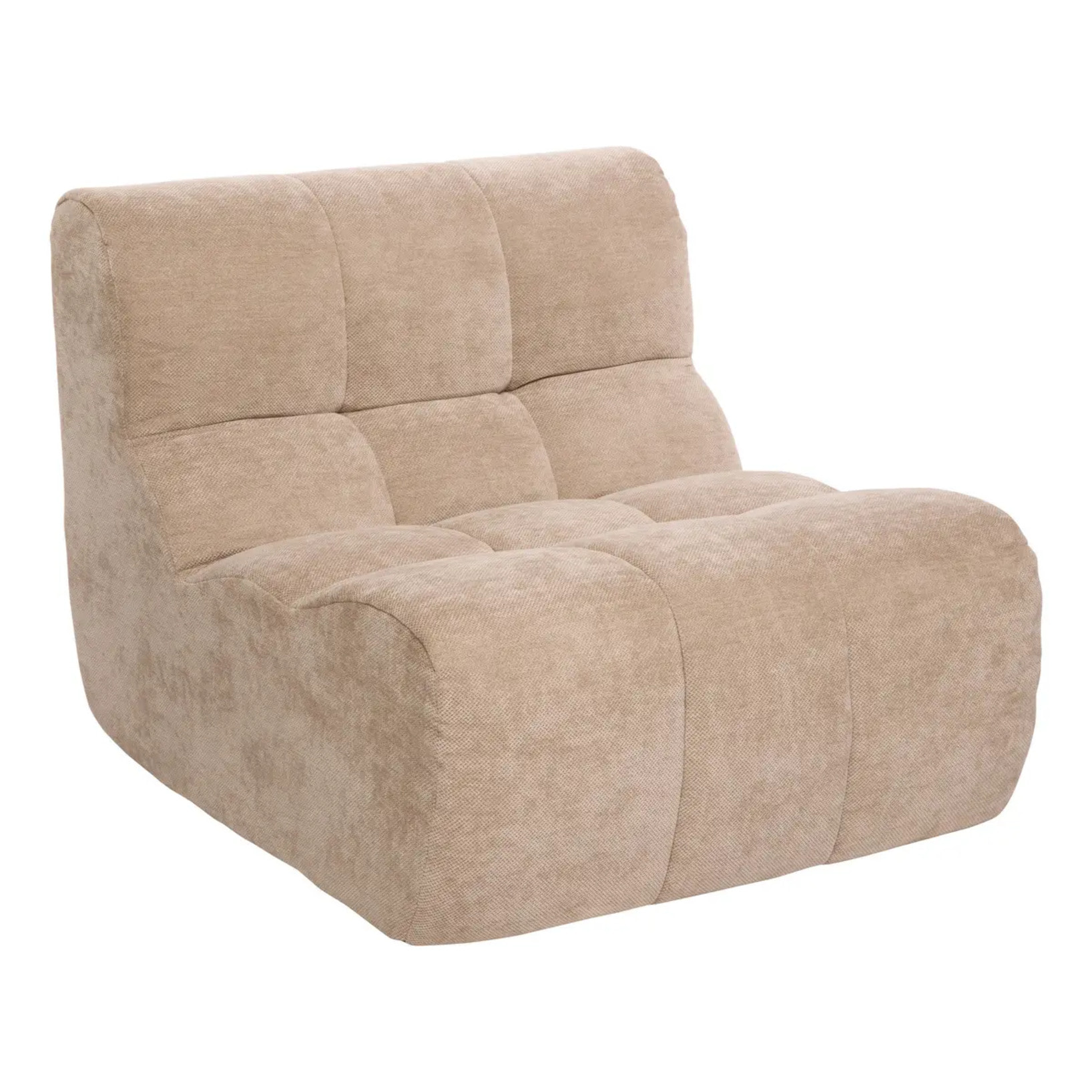 Fauteuil Miroa 92x82x68 cm en Tissu Beige
