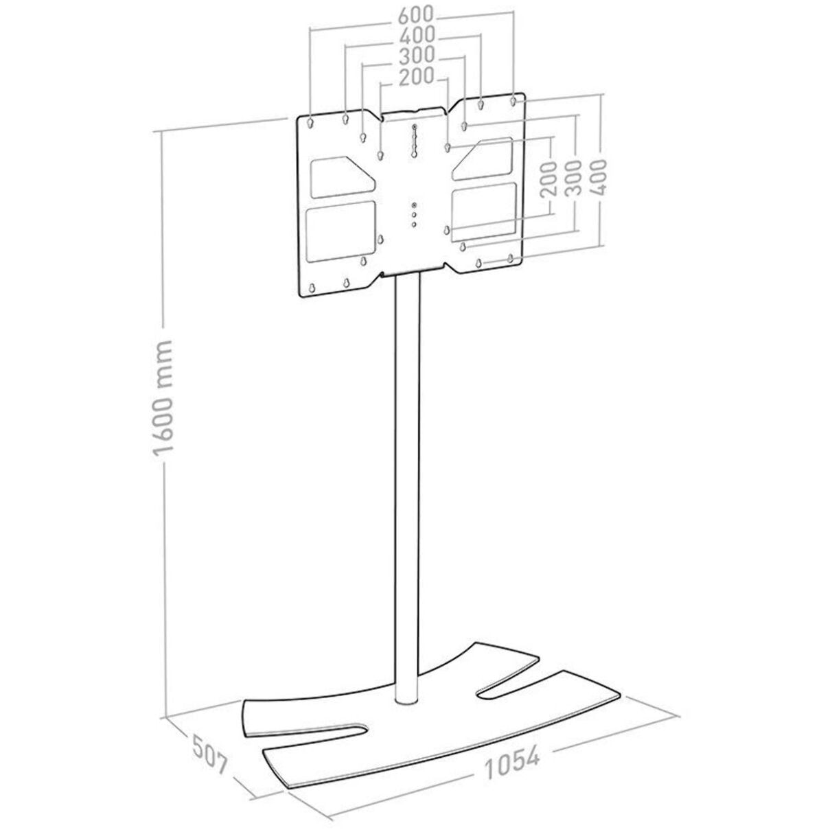 Pied TV ERARD TV LUX-UP 1600XL 40-75P Black