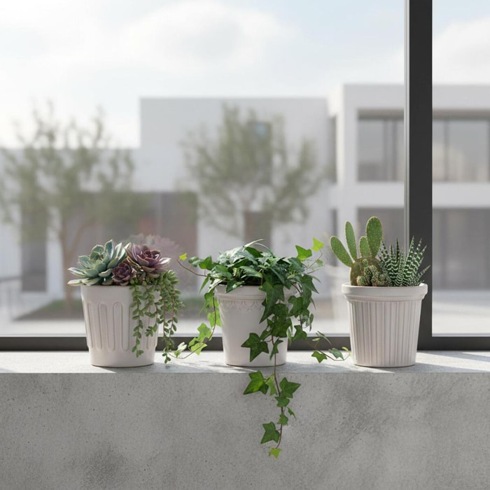 Set 3cachepot - 13,8xH13x13,8cm - Pezzi 2 - Bianchi Dino SpA