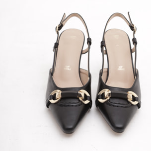SLINGBACK MORSETTO NERO