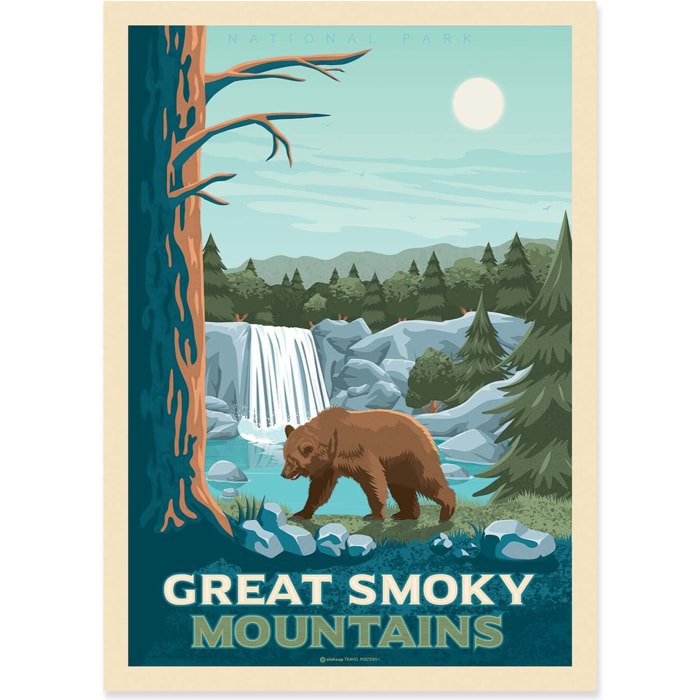 Affiche - Great smoky mountains - Olahoop Travel Posters