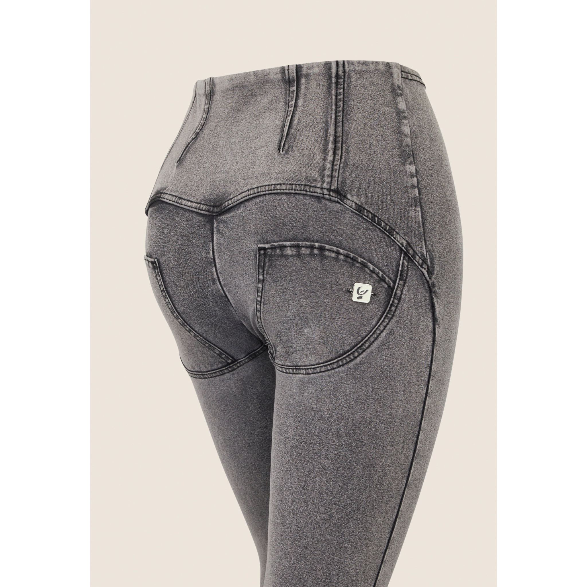 Jeggings WR.UP 7/8 superskinny vita alta con anello