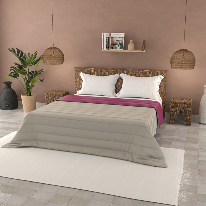 TRAPUNTINO ESTIVO BASIC MATRIMONIALE, TINTA UNITA DOUBLEFACE