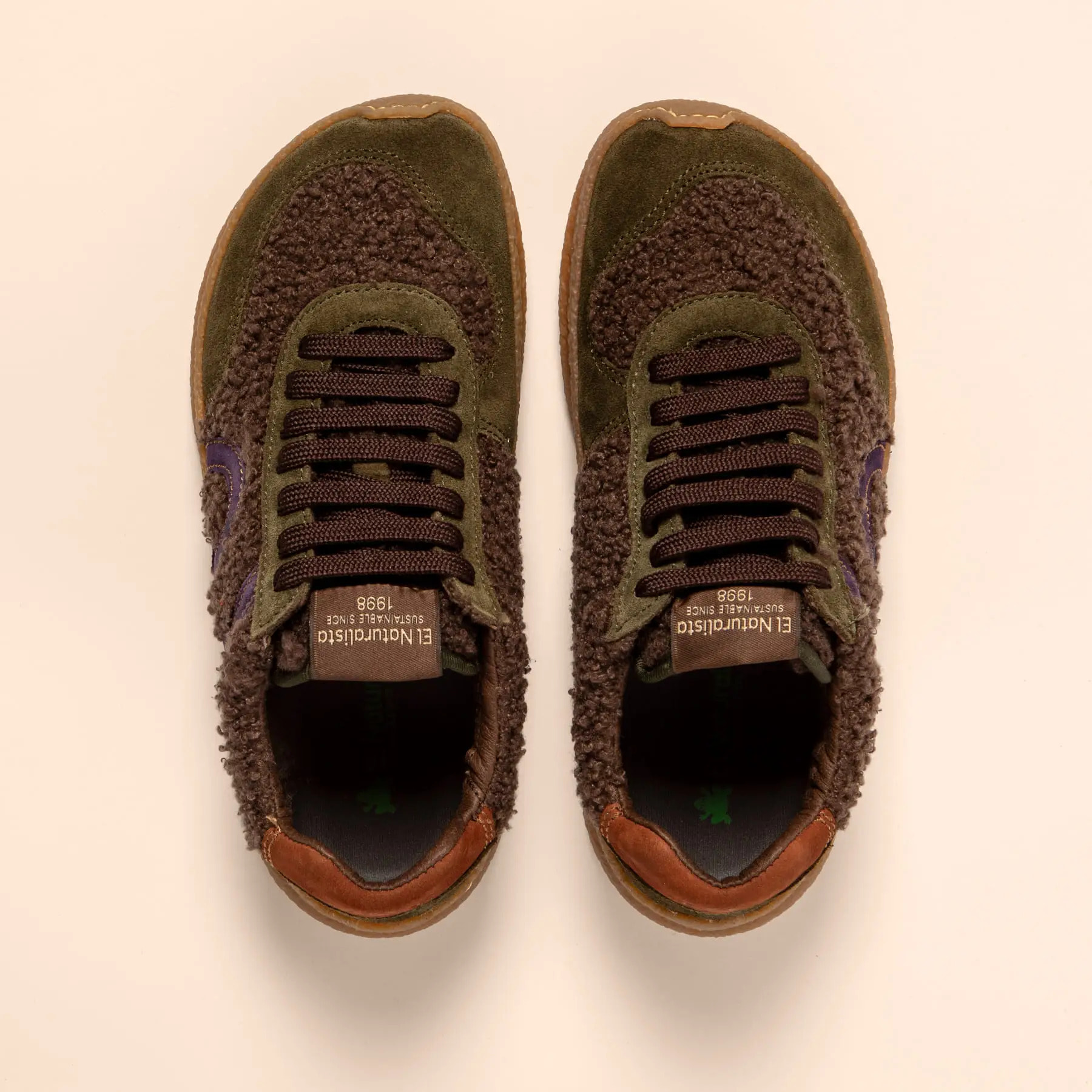 Zapatos N5435B MULTI MATERIAL BROWN/ OROEL color Brown