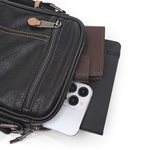 Bandolera Hombre Vegana Lois Warren Negro