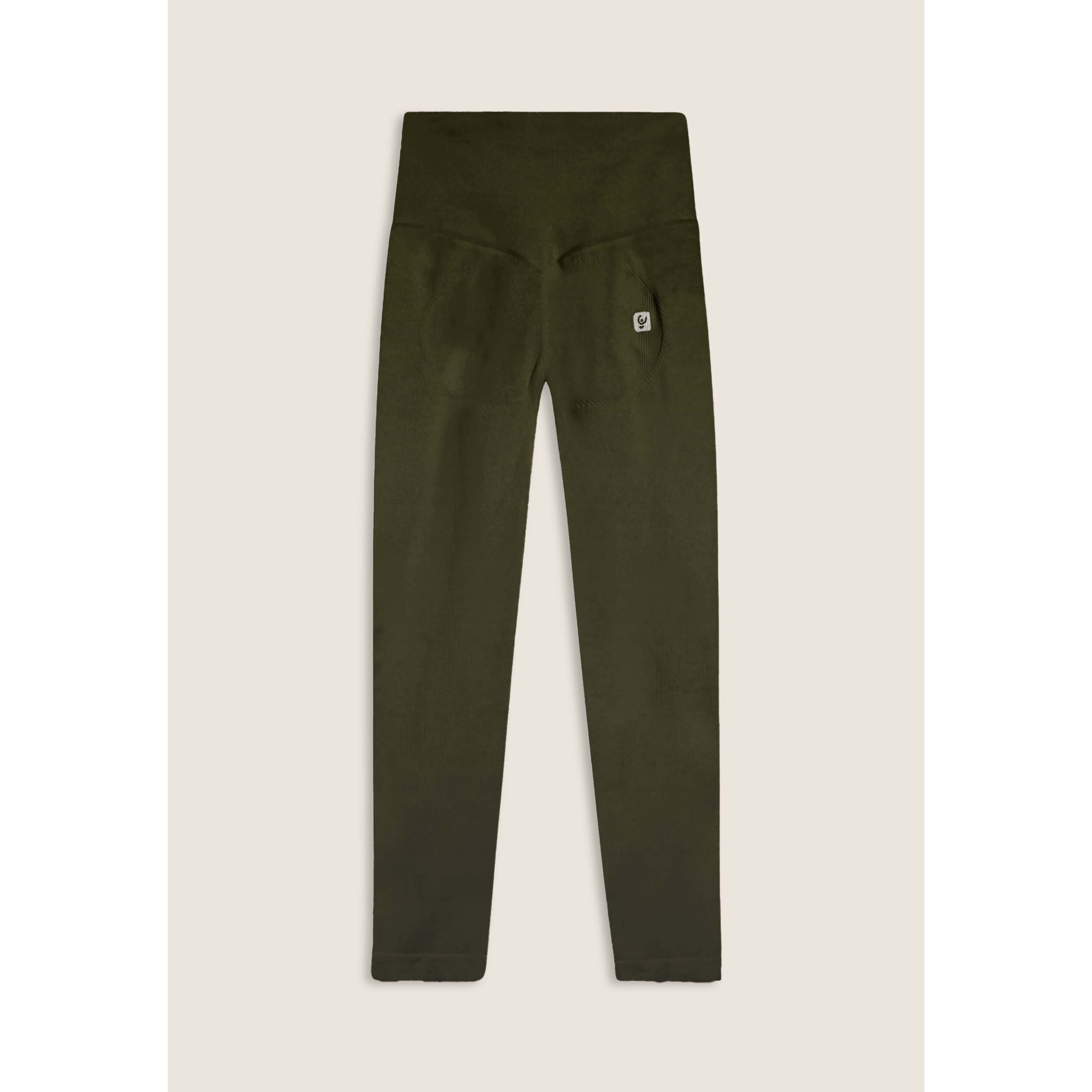 Leggings 7/8 a vita altissima in tessuto seamless a costine