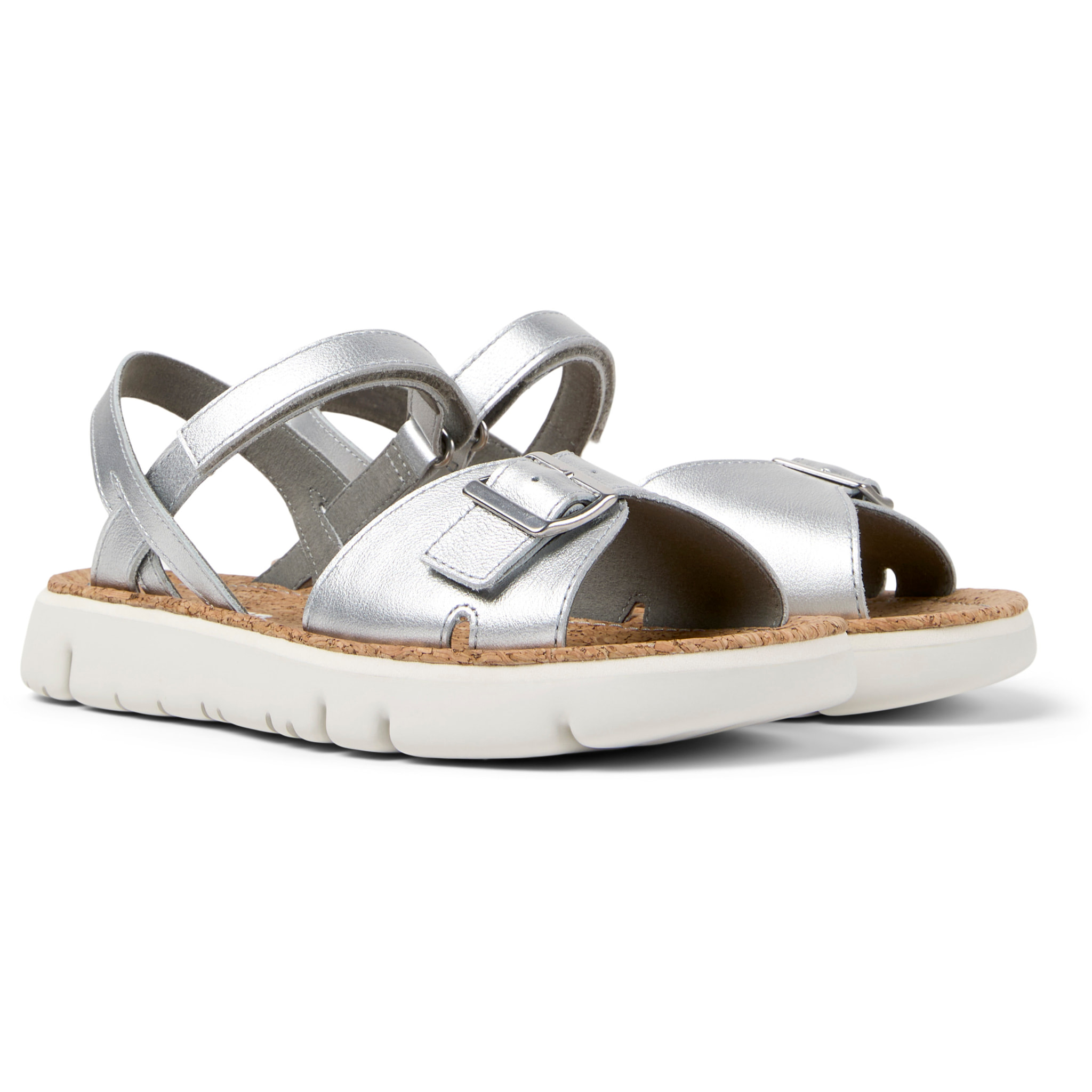 Sandalias - CAMPER Oruga Sandal - Gris - Cuero liso