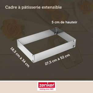 Cadre à gâteau réglable 27 à 52 cm Zenker Smart Pastry