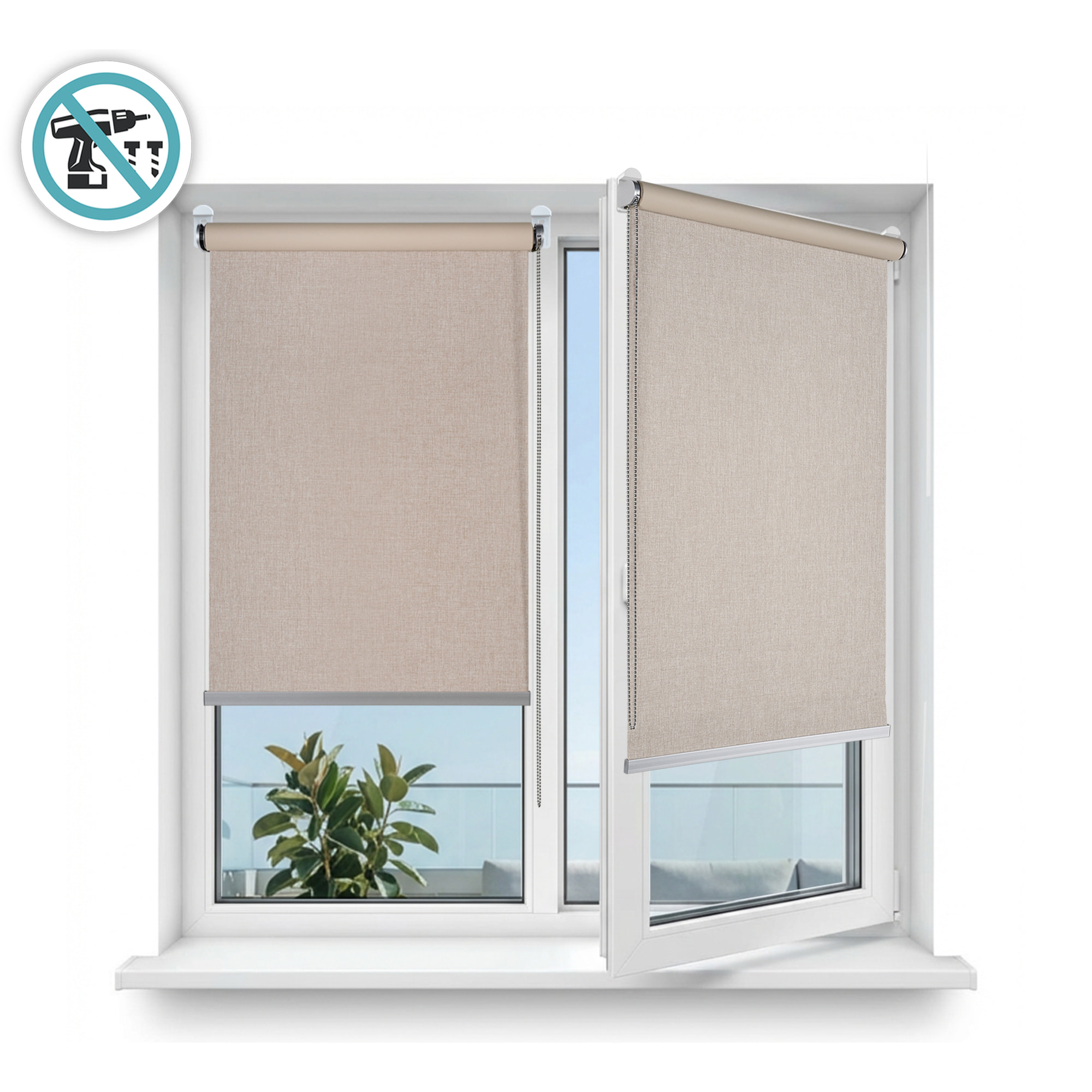Store Occultant DREAM sans perçage Texture Beige