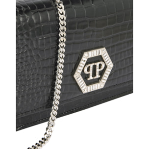 PHILIPP PLEIN Clutch Bag Cocco Hexagon