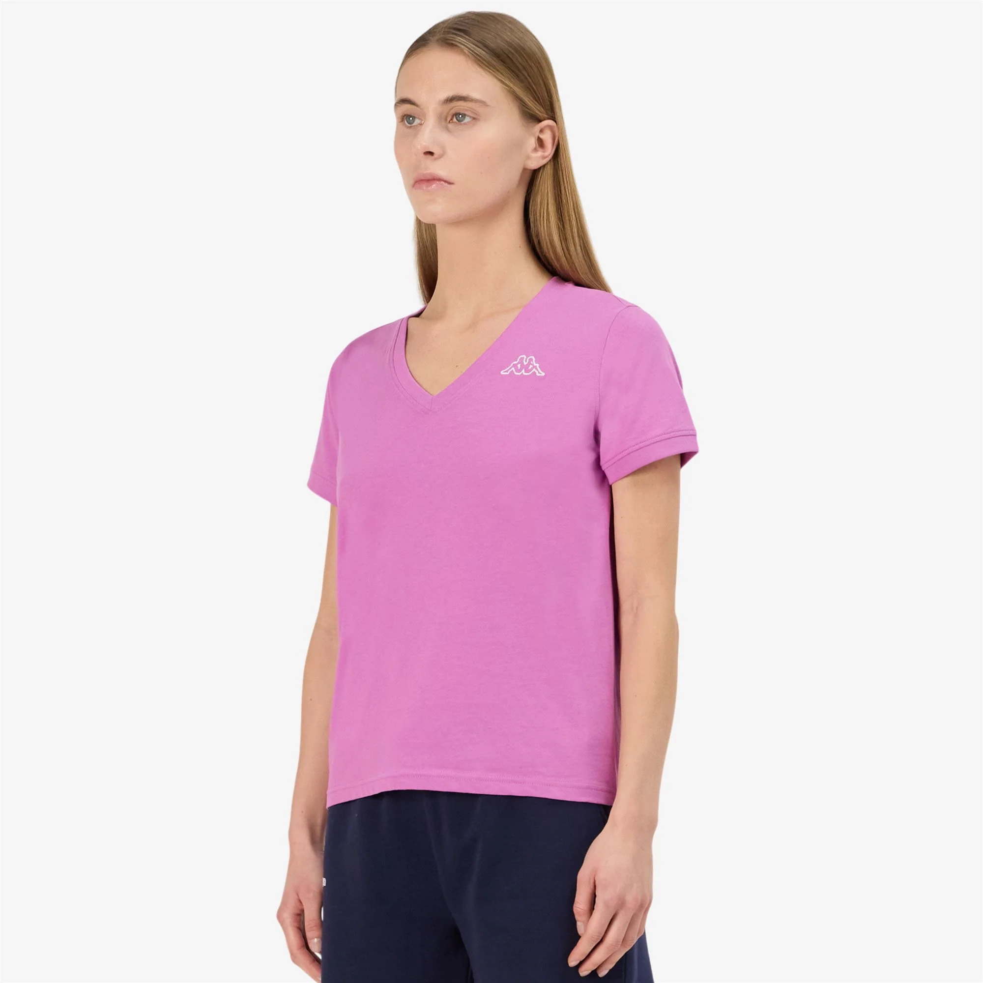 Kappa - Camisetas y tops Mujer Violeta - Logo Cabou