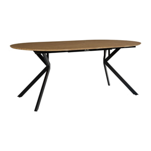Table De Repas - HOME DECO FACTORY - Heritage - Extensible - Marron et Noir