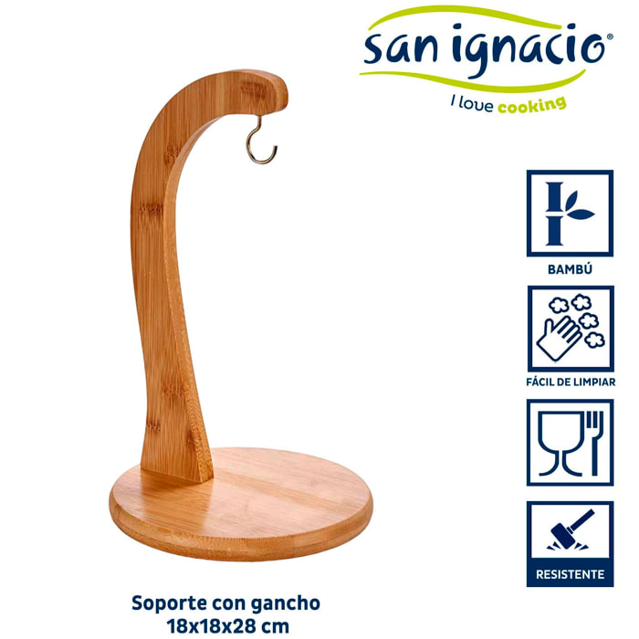 Soporte bambu con gancho colección kinvara