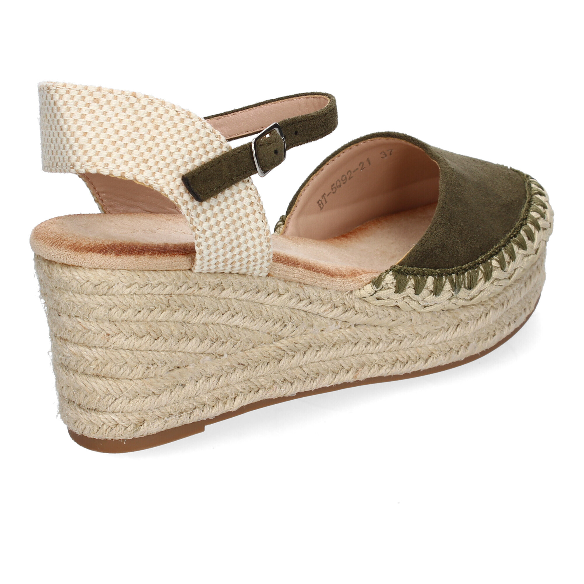 Sandalia de Cuña de Yute para Mujer, Comodas y Elegantes con Detalles Trenzados