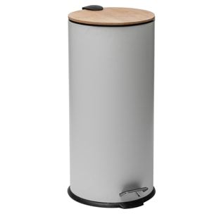 Papelera / cubo de basura / contenedor de residuos con pedal 30l blanco