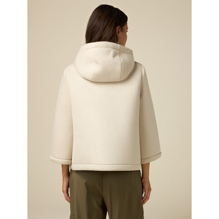 Oltre - Scuba fabric cape - Beige