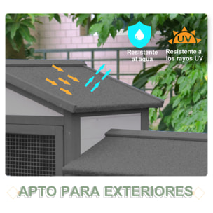 Conejera Madera De Exterior con Bandeja Extraíble