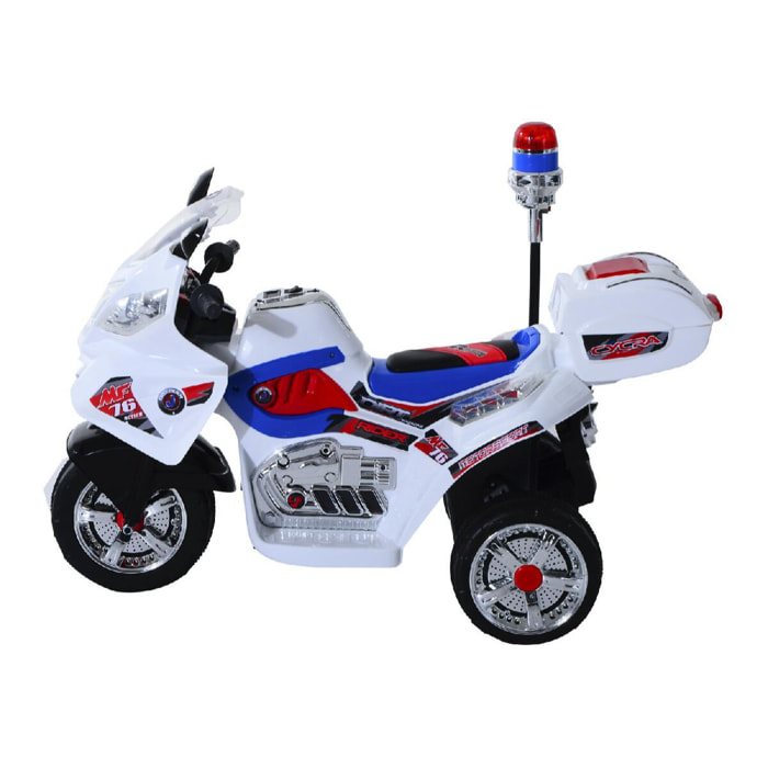 Moto scooter électrique pour enfants modèle policier fonctions sirène et gyrophare