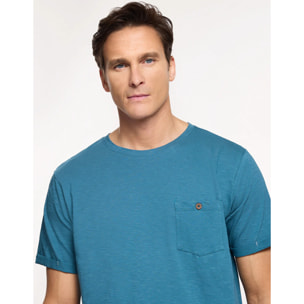 Camiseta Manga Corta Turquesa - Button