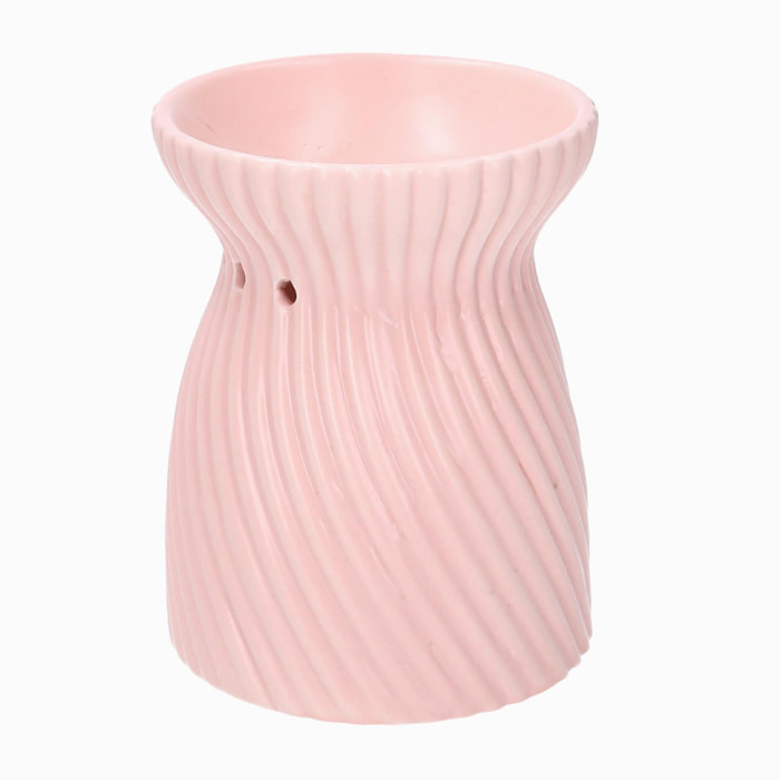 Bruciaessenze in ceramica rosa tondo cmø10h13