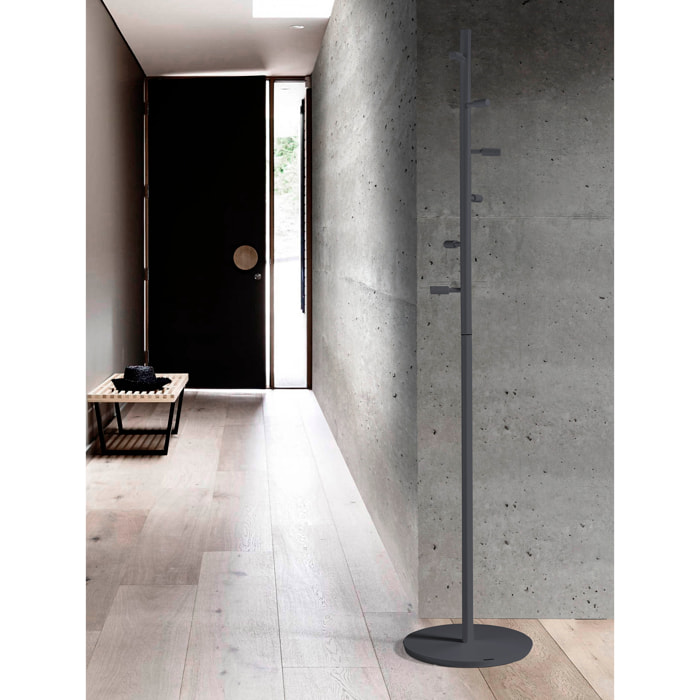 Perchero Espiral madera haya grafito 182x37x37 cm