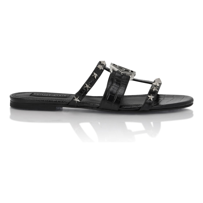 PHILIPP PLEIN Cocco Print Slides Stars Hexagon