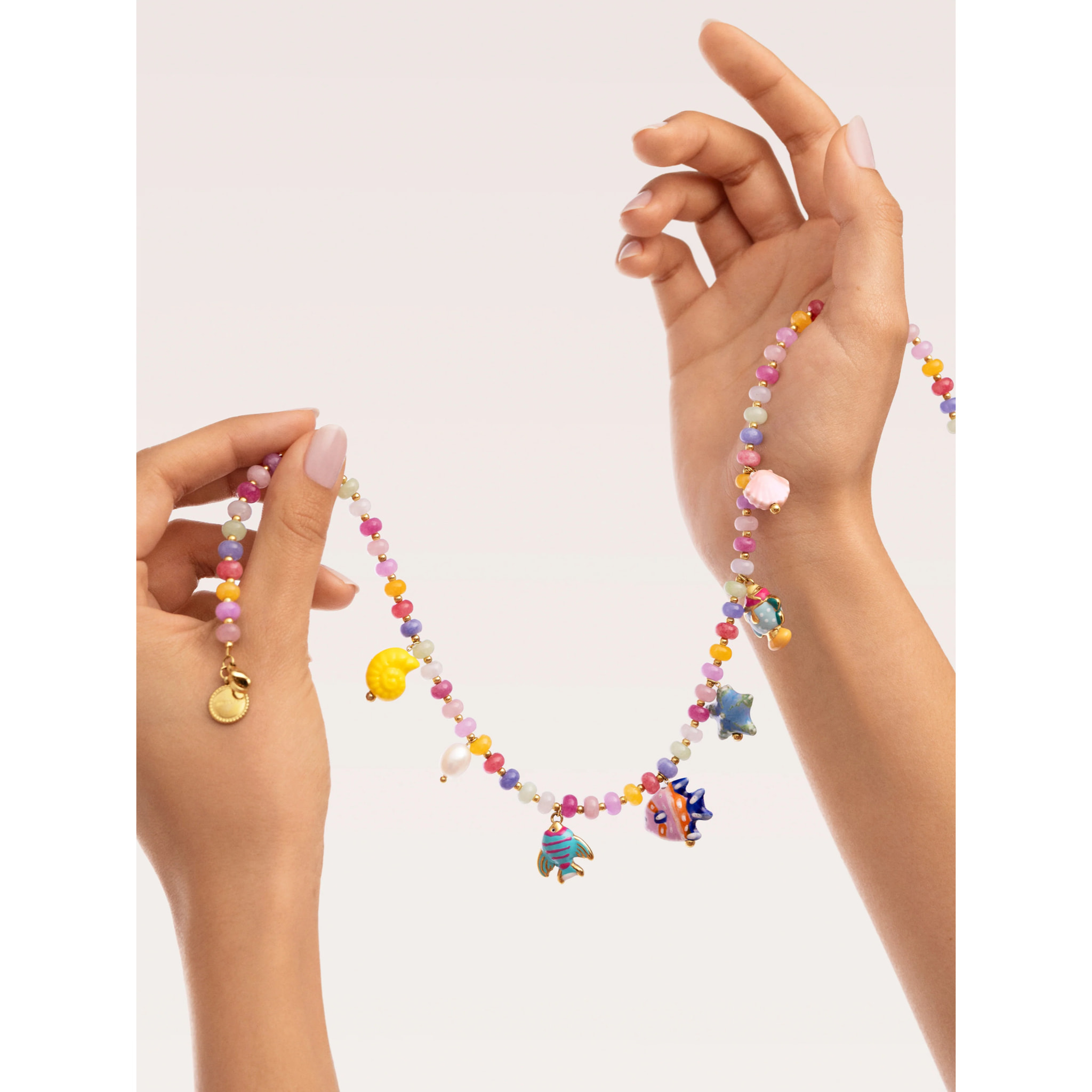 Collana Oceanico Colors Acciao Placcato Oro