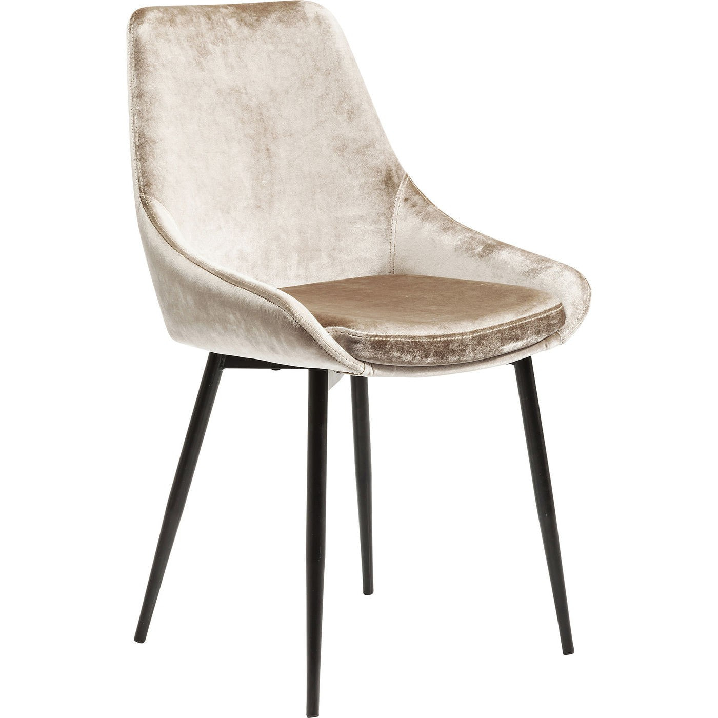 Chaise East Side velours beige Kare Design